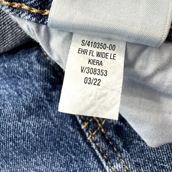 Old Navy Extra High Rise Sky-Hi Wide-Leg Jeans Women16 Stretch Retro Skater New - Picture 16 of 16